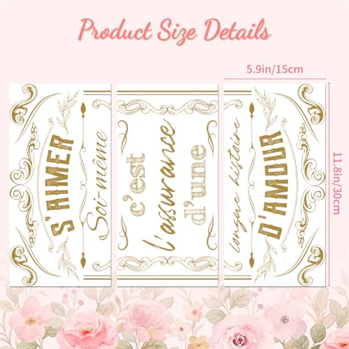 Peacoblue Gold Letter Rub On Transfers for Furniture Craft 6"x12" - style: Gold Letter