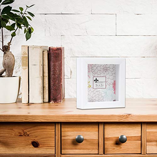 Lawrence Frames 785255 Shadow Box Frame, 5x5, White - color: White, size: 5 x 5 inches