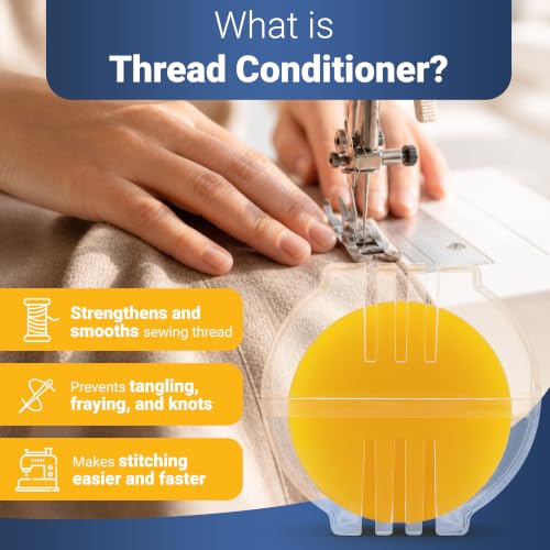 Thread Wax and Thread Conditioner (2pk) - for Sewing and Gloss Threads Waxer. Magic Conditioner for Hand Sewing Embroidery. Hand Quilting Supplies to Strengthen and Reduce Knots - style: 2pk Synthetic