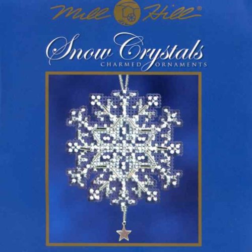 Star Crystal Beaded Counted Cross Stitch Ornament Kit Mill Hill 2012 Snow Crystals MH162302