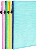 LEOBRO Mesh Zipper Pouch Bags, 13.2"x 9.2" Zipper Pouch, 4 pcs Mesh Bags, Storage Bags Pouch for Organization Toy Puzzles Board Game Travel, File Jackets & File Pockets