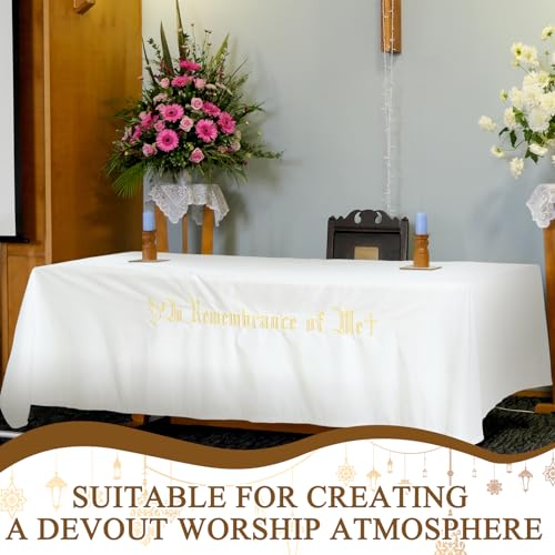 VitalCozy in Remembrance of Me Communion Cloth Church, Gold Embroidery - color: Gold Embroidery