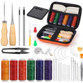 Leather Sewing Kit Upholstery Repair Kit Leather Stitching Kit - color: Multicolor - with Leather Punches