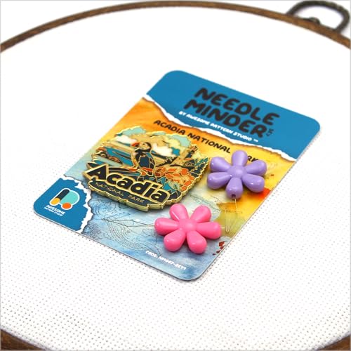 Awesome Pattern Studio Needle Minder Set - Acadia National Park Magnetic Needle Minder. Enamel Pin for Cross Stitch, Embroidery and Craft (Set #1) - color: Set #1