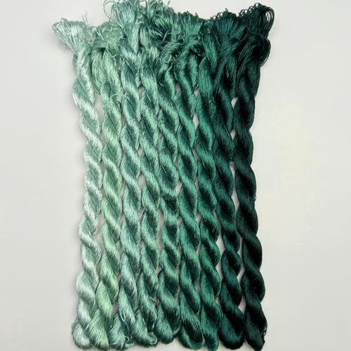 100% Mulberry Silk Embroidery Thread 9 Colors 110m Each (53) - color: C53