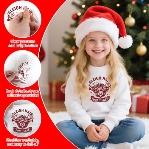 24 Sheets Funny Christmas Iron on Transfers for T-Shirts - color: Snarky Christmas