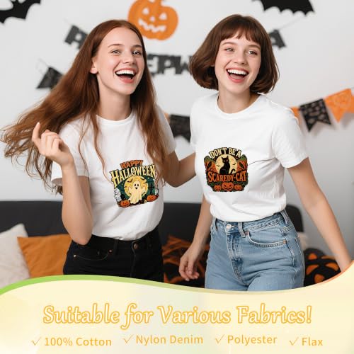 20 Pcs Vintage Halloween Iron on Transfers for T Shirts - color: Retro Halloween