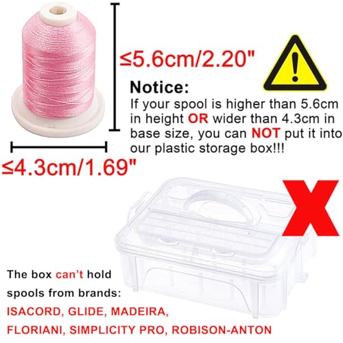 New brothread 3 Layer Stackable Clear Storage Box Organizer - size: 3 Layers