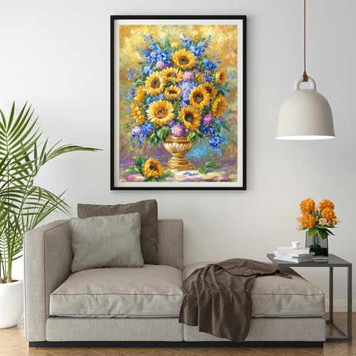 Moohue 14ct Counted Stamped Cross Stitch Kits for Adults Flowers Printed Cross Stitch Patterns Art Crafts Cross Stitch Supplies (Flowers 11) - color: Flowers 11