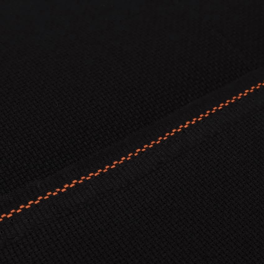 Wizardi Aida 16 Count Black 3251/720. Needlework Canvas, Cross-Stitch Fabric, Embroidery Cloth, Needlepoint Canvas. 100% Cotton. Precut Zweigart - color: Black