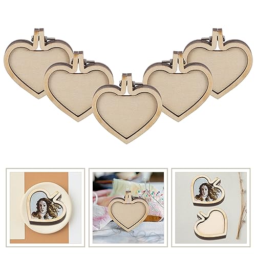 SEWACC 10pcs Mini Embroidery Hoops Pendant Frames 1.57 inch Cross Stitch Rings for DIY Necklaces Brooches Retro Jewelry Making Handcraft Decor and Mini Craft Projects