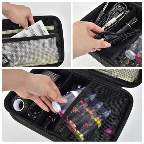 casmilee Tattoo Case, Equipment Bag for Wormhole & Vidattx Kits - color: Black