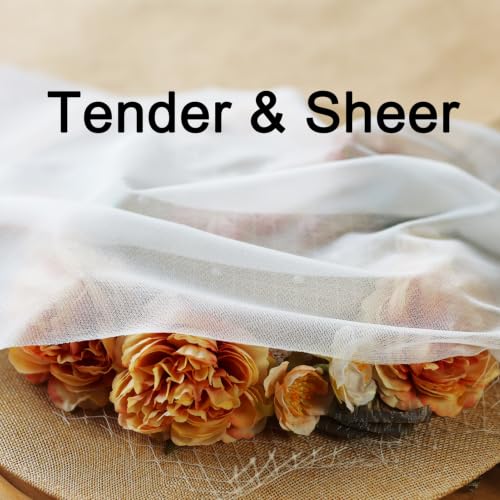 Tender Iron-on Embroidery Backing, 12 inch x 10 Yard Roll Embroidery Stitch Cover, Soft Touch Cloud Like Embroidery Cover Up Backing Fusible Light Weight Stabilizer by HAGBOU (White) - color: White
