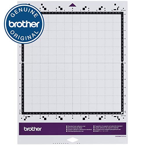 Brother ScanNCut DX Mat CADXMATSTD12, 12" x 12" Standard Tack Adhesive for Cardstock, Vinyl, Foam and More, Replacement Accessory - style: 12" x 12" Standard Tack