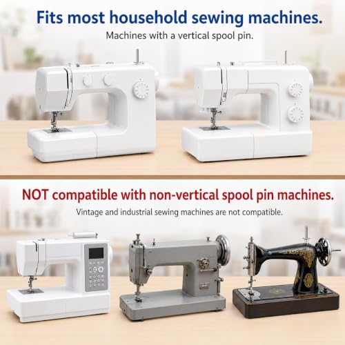 Simthread Gray ABS Dual Spool Thread Holder for Compatible Sewing Machines - color: Gray