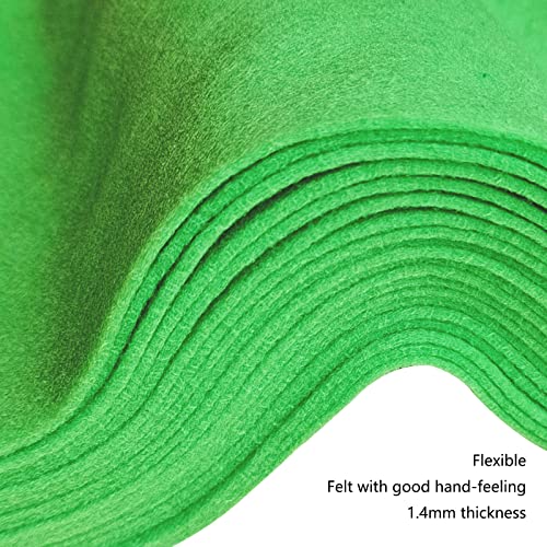 Jtnohx Soft Light Green Felt Sheets Flexible Felt Fabric for Crafts 12" - color: Light Green