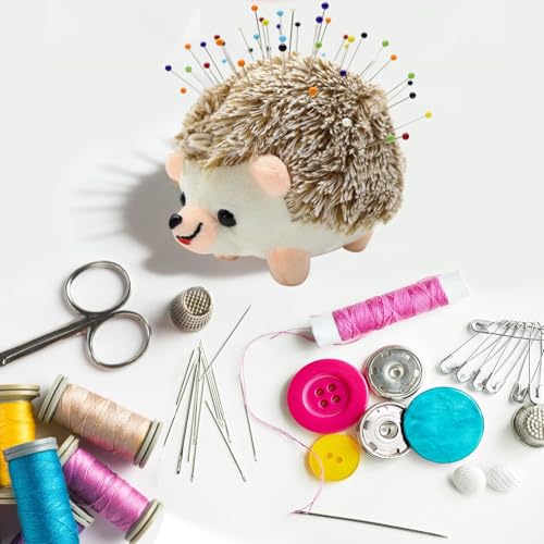Sizobi Cute Hedgehog Pin Cushion for Sewing,Needle Holder Sewing Pin Holder - color: Gray