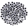 FEBSNOW 200Pcs 8mm Googly Wiggle Eyes Self Adhesive for DIY Crafts - size: 8mm
