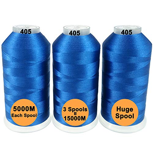 New brothread Huge Spools Embroidery Machine Thread -3xBlue - color: 3xBLUE