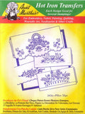 Aunt Martha's Hot Iron Embroidery Transer 3436 Pillow Slips