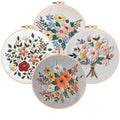 Huacan Embroidery Kits Flower for Adults Beginner 4 Pcs DIY Cross Stitch Stamped Flowers Pattern Stitching Sewing Kit 7.9 x 7.9 Inch - color: Floral 1