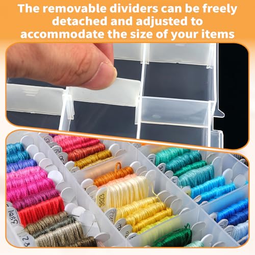 Embroidery Floss Organizer Set, 24 Grids, 200 Bobbins & Thread Winder