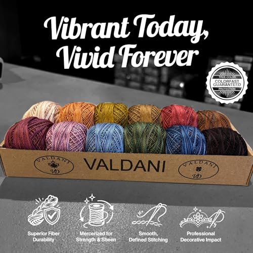 Valdani Pearl Cotton Sz 12 | The Scent of Flowers | 12 Balls | 109 Yds/Ball - color: The Scent of Flowers S12, size: 12