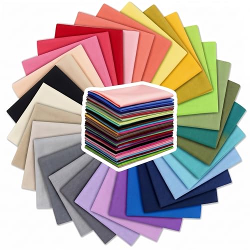 Tudomro 70 Pcs 10 x 10 Cotton Fabric Square for Quilting, Simple Style - color: Simple Style