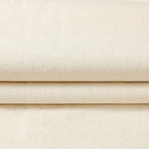 100% Muslin Fabric by Yard, 10 Yards x 63" Natural Cotton Fabric - color: Natural, size: 10 Yards