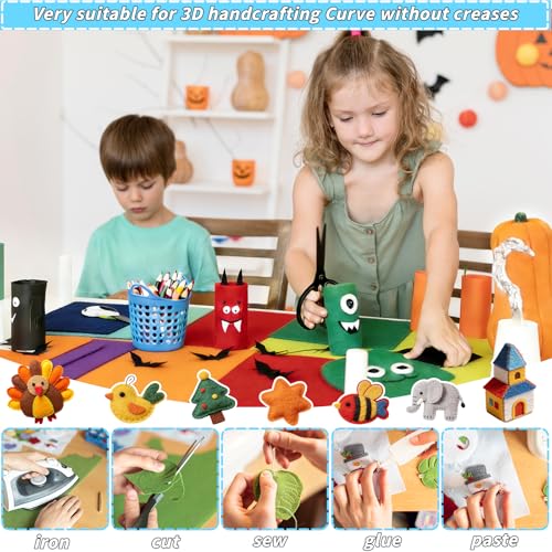 45 PCS Felt Fabric Sheets 6 x 6 Inch 2mm Craft Felt Sheets - size: 6x6in