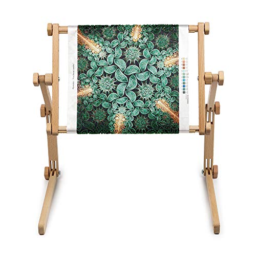 Needlework Table and Lap Hands-Free Stand with Adjustable Frame Made of Organic Beech Wood Tapestry Cross Stitch Embroidery Frame Holder (35х48 cm (13.7" x 18.8")) - size: 13.7" x 18.8"