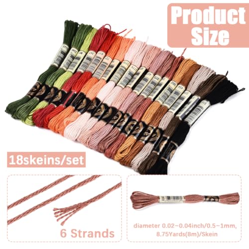 157.5 Yards Variegated Polyester Embroidery Floss for Sewing - color: Rich Maillard Color