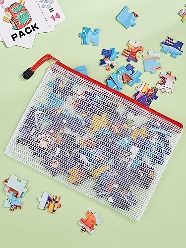JARLINK A5 Mesh Zipper Pouches, 6x9inch Pencil Pouches for School, 20 Pack - size: A5-20pcs-Assorted