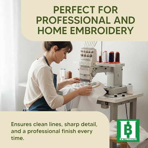 HBI Cut Away Embroidery Stabilizer Sheets, 10 x 12 in, 100 Pack - size: 10"x12" 100 Pcs 5x7 Hoops