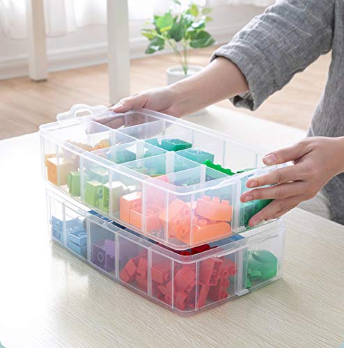 Sooyee 3-Tier Stackable Craft Organizers and Storage Box, Clear - size: 3-Tier