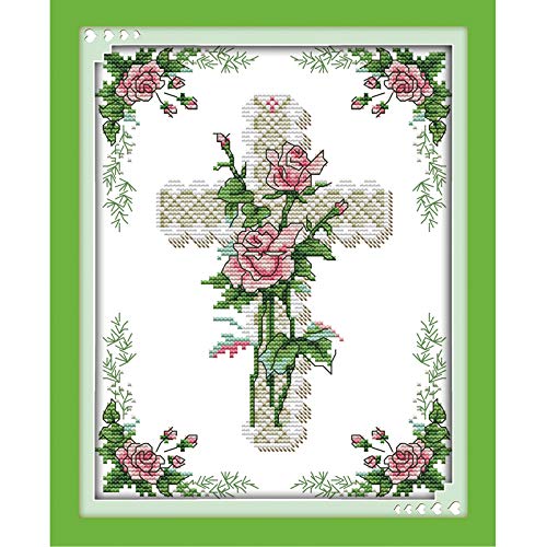 ITSTITCH Cross Stitch Kits Stamped Cross-Stitching Patterns for Beginner Adults, Embroidery DIY Crafts Needlepoint Starter Kits (Stamped 8.3×11 inch) - color: Stamped 8.3×11 inch