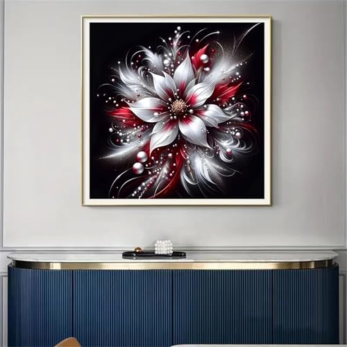 Flowers Cross Stitch Kits for Beginners Adults, Patterns Dimensions Needlepoint Art Crafts,Counted Cross Stitch Kits Embroidery Kits for Beginners Adults for Home Decor 13.8x13.8 inch - color: Cross Stitch-1014-4