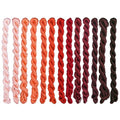 Natural Silk Thread – 13 Colors, 110m Each, Handmade Silk Embroidery Floss for Hand Embroidery, Cross-Stitch, and Needlework Projects - color: 03