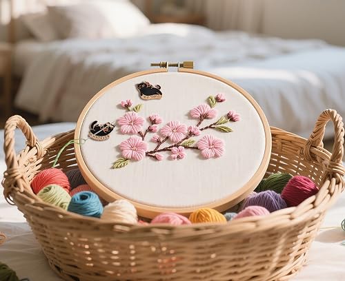 HENYANMHXH Needle Minder Magnetic Needle Keeper for Cross Stitch - color: Lazy Cats