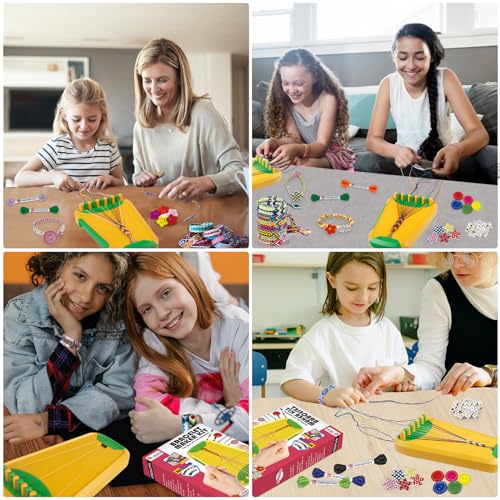 Maynacs Friendship Bracelet Making Kit for Girls 8-12, 28 Pre-Cut Threads - color: Green