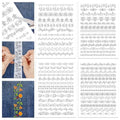 GLOBLELAND 4 Sheets Floral Lace Water Soluble Embroidery Pattern - color: Floral Lace