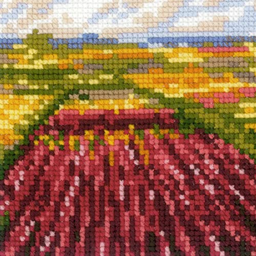 RIOLIS 1643 Tulip Fields After C. Monet's Painting Counted Cross Stitch Kit