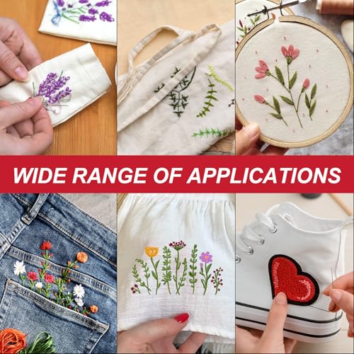 Flower Water Soluble Embroidery Patterns, 25 Pcs Embroidery Papers
