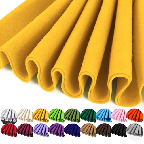 IONTACH 36" X 36" Gold Yellow Soft Felt Fabric 1.6mm Thick - color: Gold Yellow, size: Soft - 36" X 36"