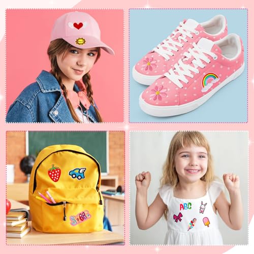 AUGSUN 36pcs Cartoon Embroidered Patches Random Assorted Styles Cute Theme Iron on Patches DIY Sew Applique Repair Patch Cute Preppy Sew on Patches for Backpacks Pants Clothes Jeans - style: Cartoon