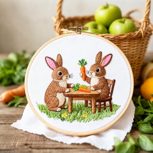 ORIGACH 4 Sheets Animal Water Soluble Embroidery Patterns Stabilizers - color: Forest Animal