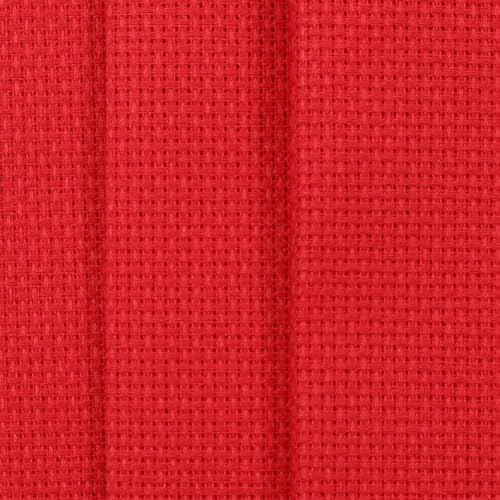 KCS 16 Count Cotton Cross Stitch Aida Cloth Fabric (59" x 1 Yard,Red) - color: Red, size: 59" x 1 Yard