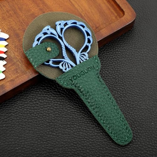 YOUGUOM Sharp Crochet Scissors, Small Sewing Embroidery Shears - color: Blue