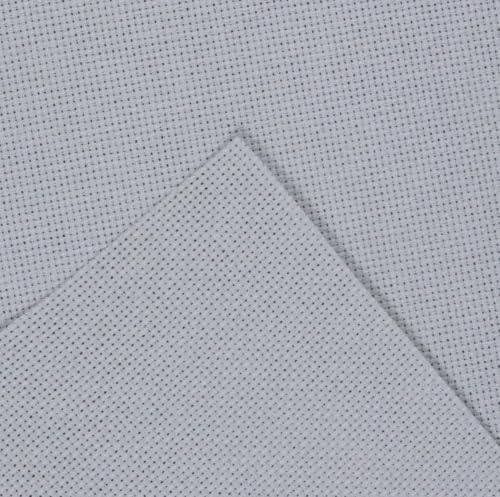 KCS 19" x 28"(48cmx72cm) 18CT Counted Cotton Aida Cloth Cross Stitch Fabric (Light Grey) - color: Light Grey