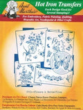 Flowers & Butterflies Aunt Martha's Hot Iron Embroidery Transfer